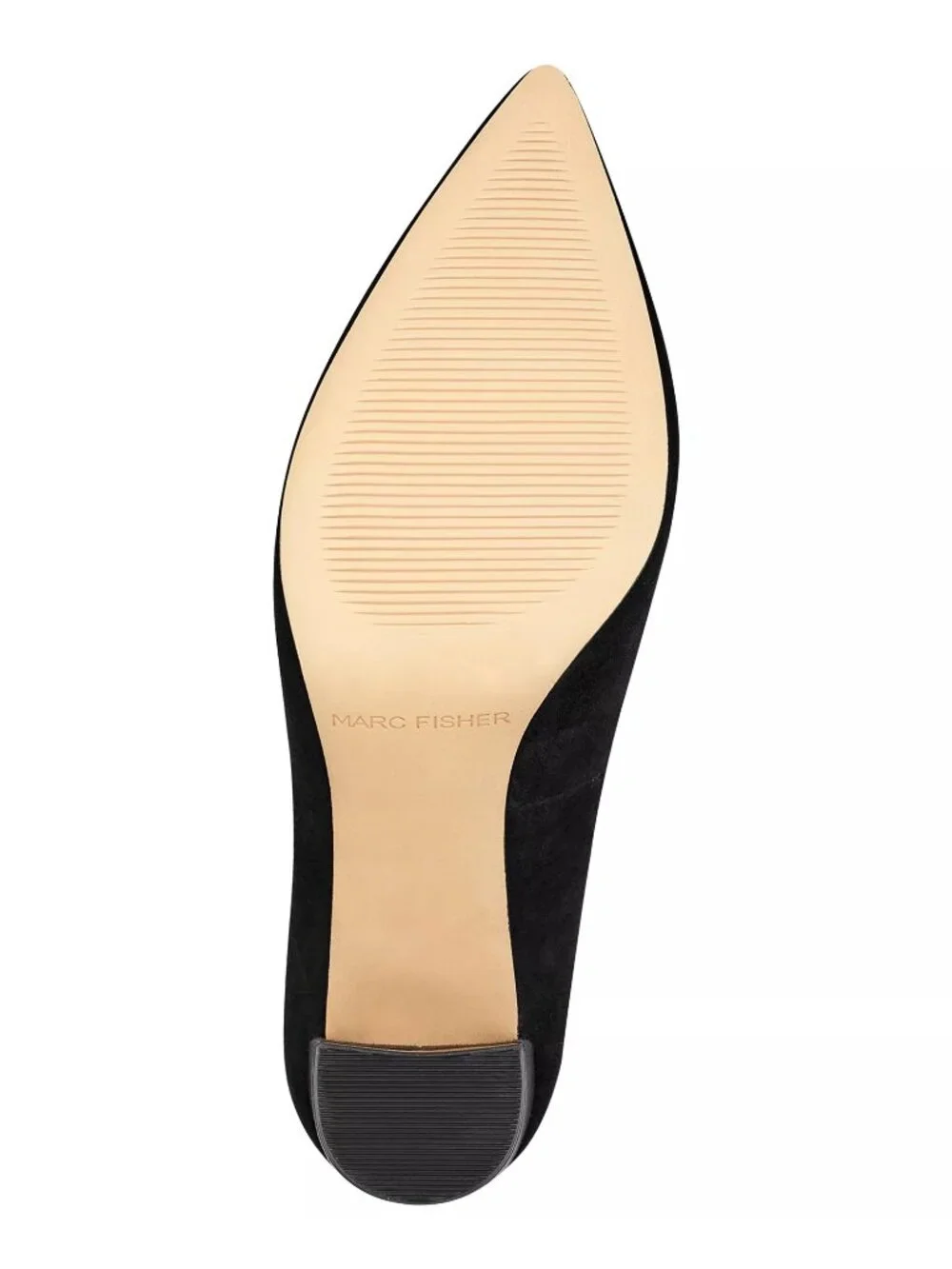 Marc Fisher Womens Viviene High Block Heel Pumps Black Suede Size 6.5M Defected